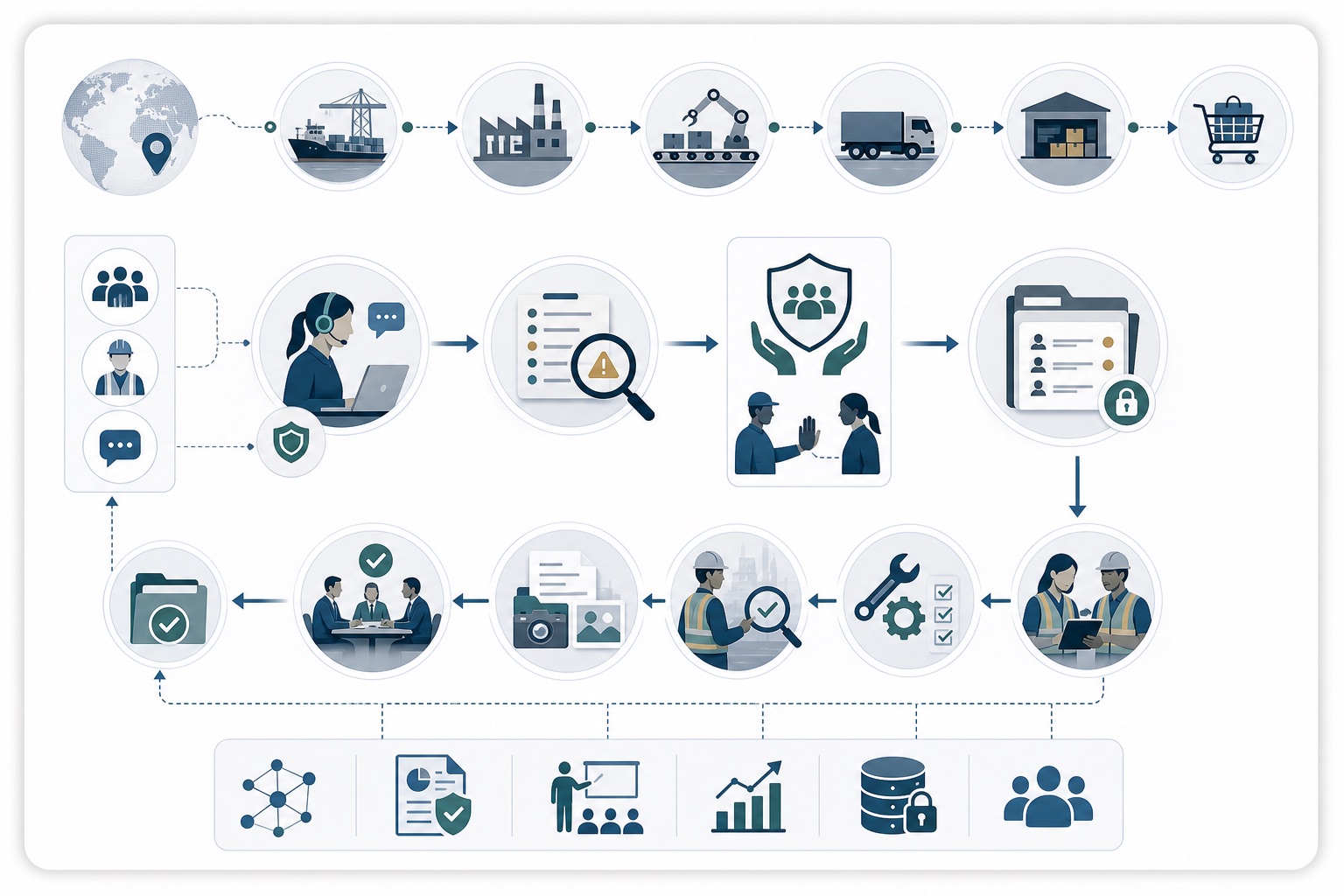 A safeguarded pathway from grievance intake through response, remedy, and verification