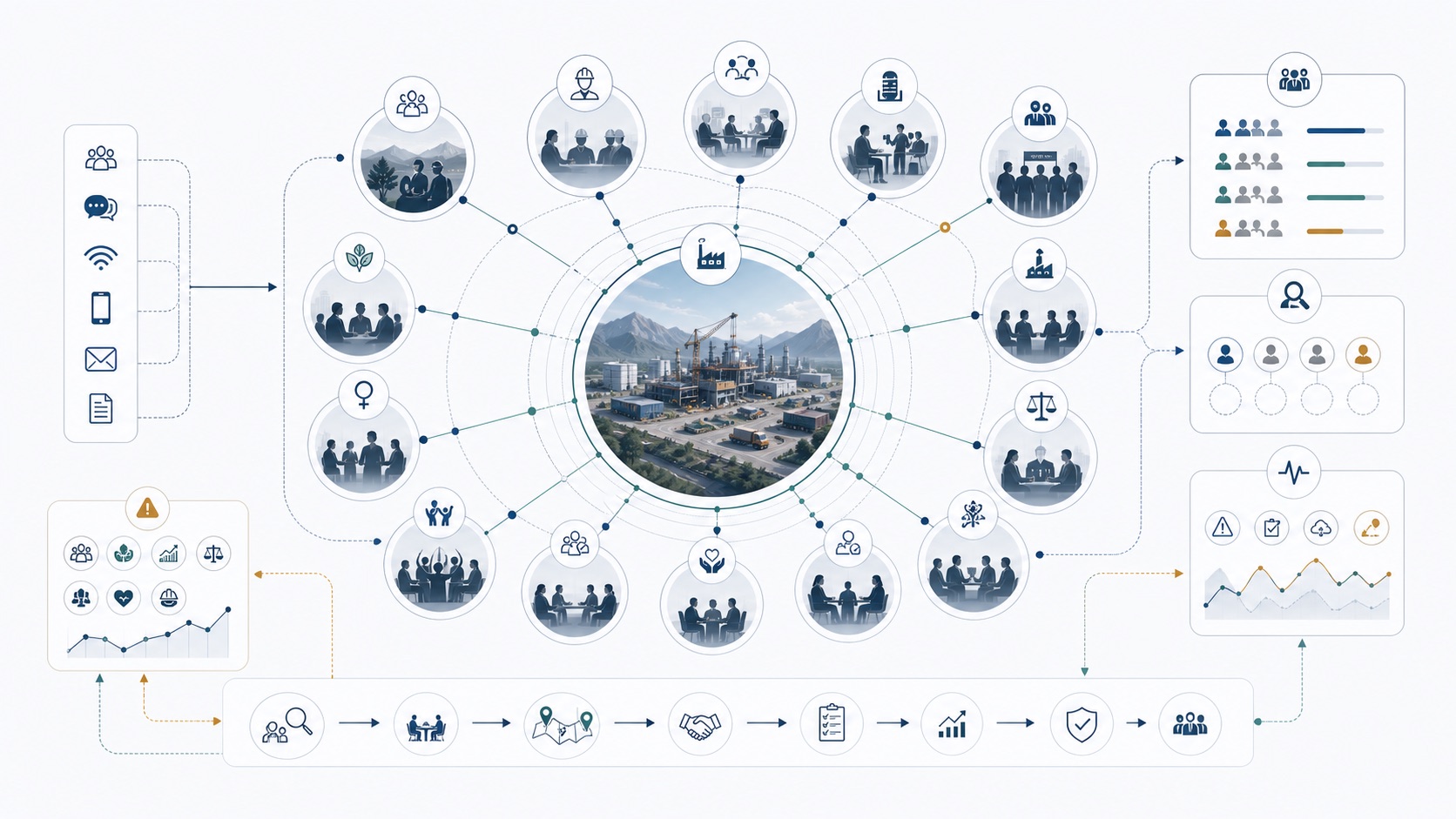 A cross-border project connected to workers, communities, local organizations, and information channels